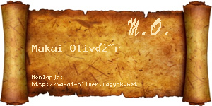 Makai Olivér névjegykártya