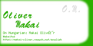 oliver makai business card